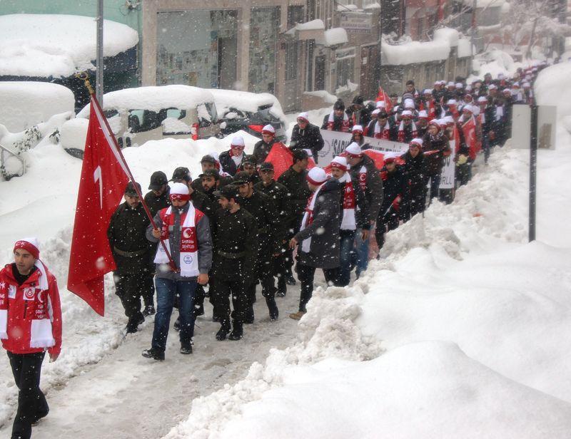 81 ilde Sarıkamış için yürüyüş düzenlendi