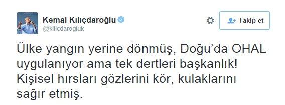 Erdoğan konuşurken Kılıçdaroğlu tweet attı