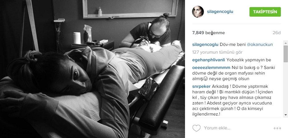 Sıla Gençoğlu dövme yaptırdı