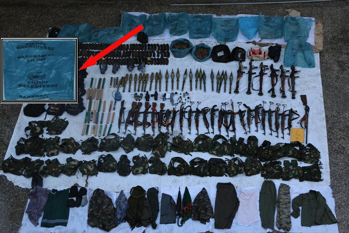 Silopi'deki operasyonda ele geçirilen malzemeler