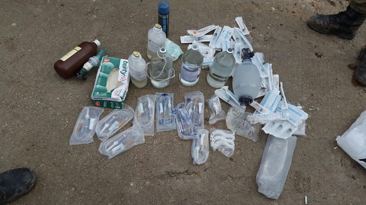 Silopi'deki operasyonda ele geçirilen malzemeler
