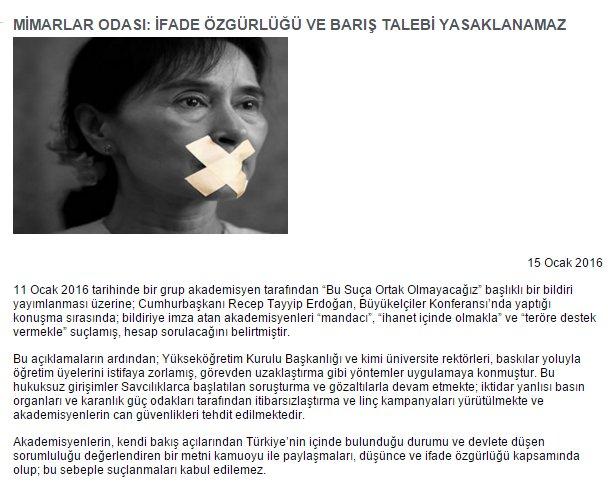 Doktorlar ve Mimarlar Odası'ndan hendekçi hocalara destek