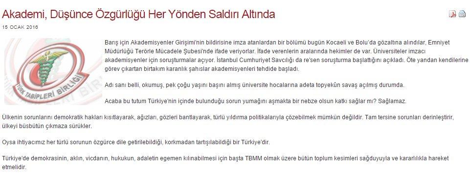 Doktorlar ve Mimarlar Odası'ndan hendekçi hocalara destek