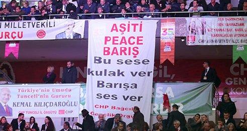 CHP kurultayı Kürtçe pankart müdahalesi