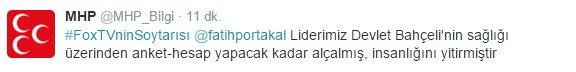 Fatih Portakal'dan MHP'ye: Aynen iade ediyorum