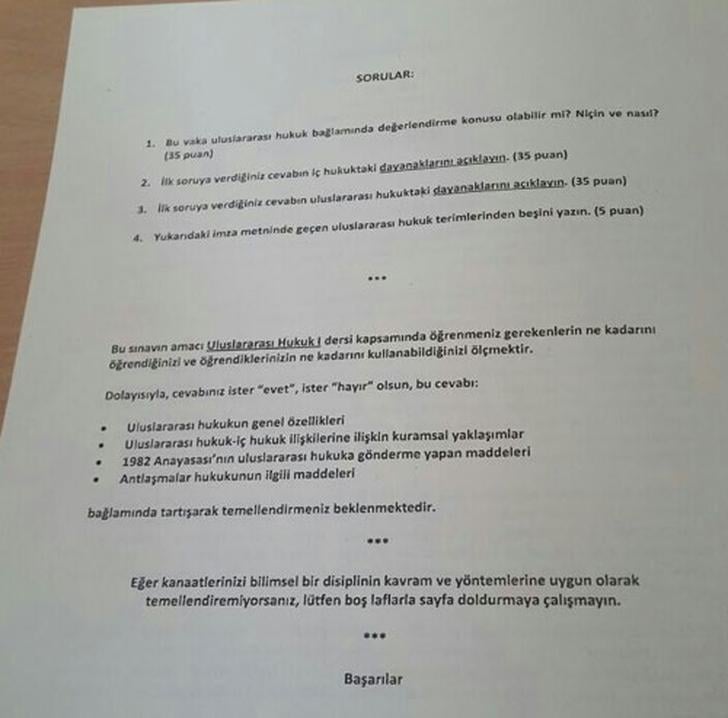1100 imzalı bildiriyi sınav sorusu yapan hocaya inceleme