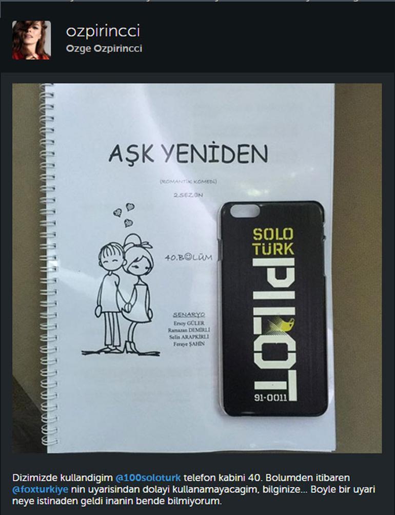 Özge Özpirinçci'den Solo Türk açıklaması