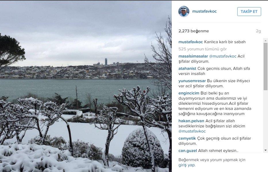 Mustafa Koç'un paylaştığı son fotoğraf