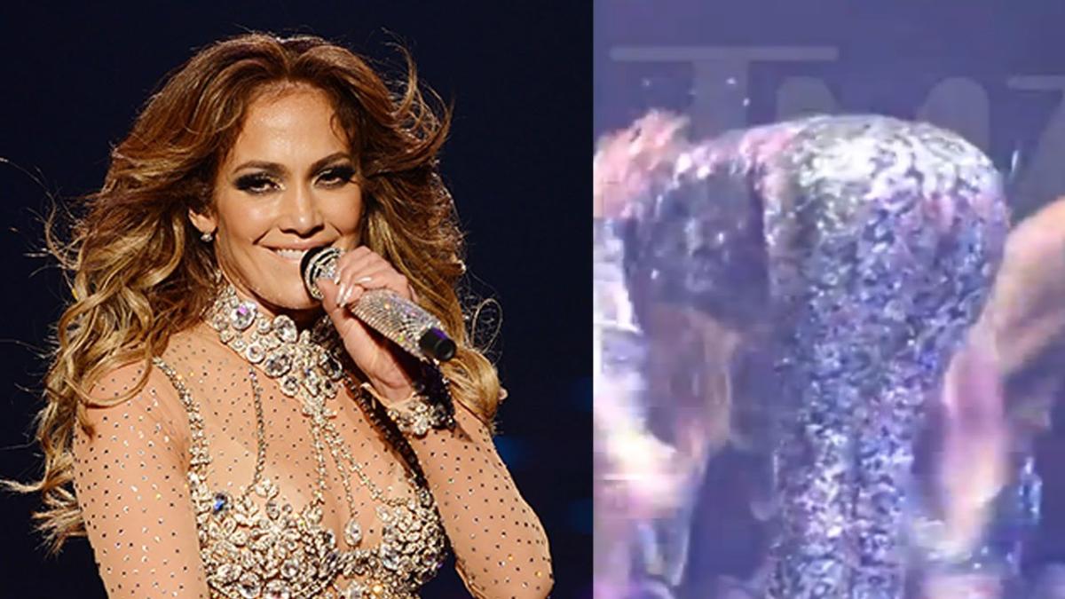 Jennifer Lopez’in sahnede pantolunu yırtıldı