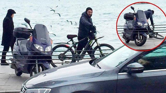 Serdar Ortaç bisikletten düştü