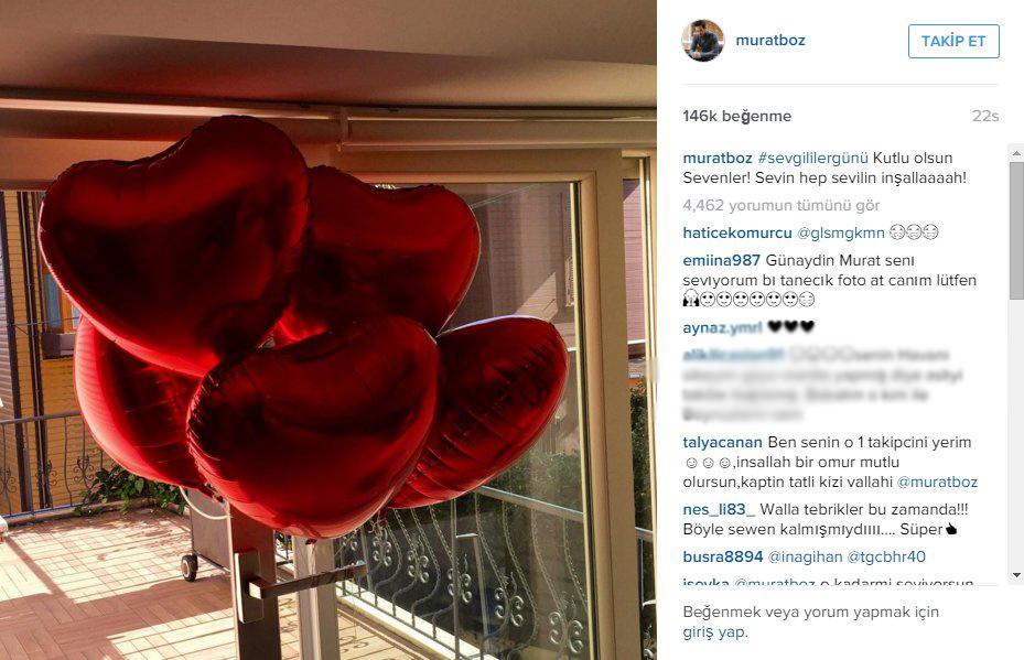 Murat Boz'dan yeni aşkı Aslı Enver'e jest