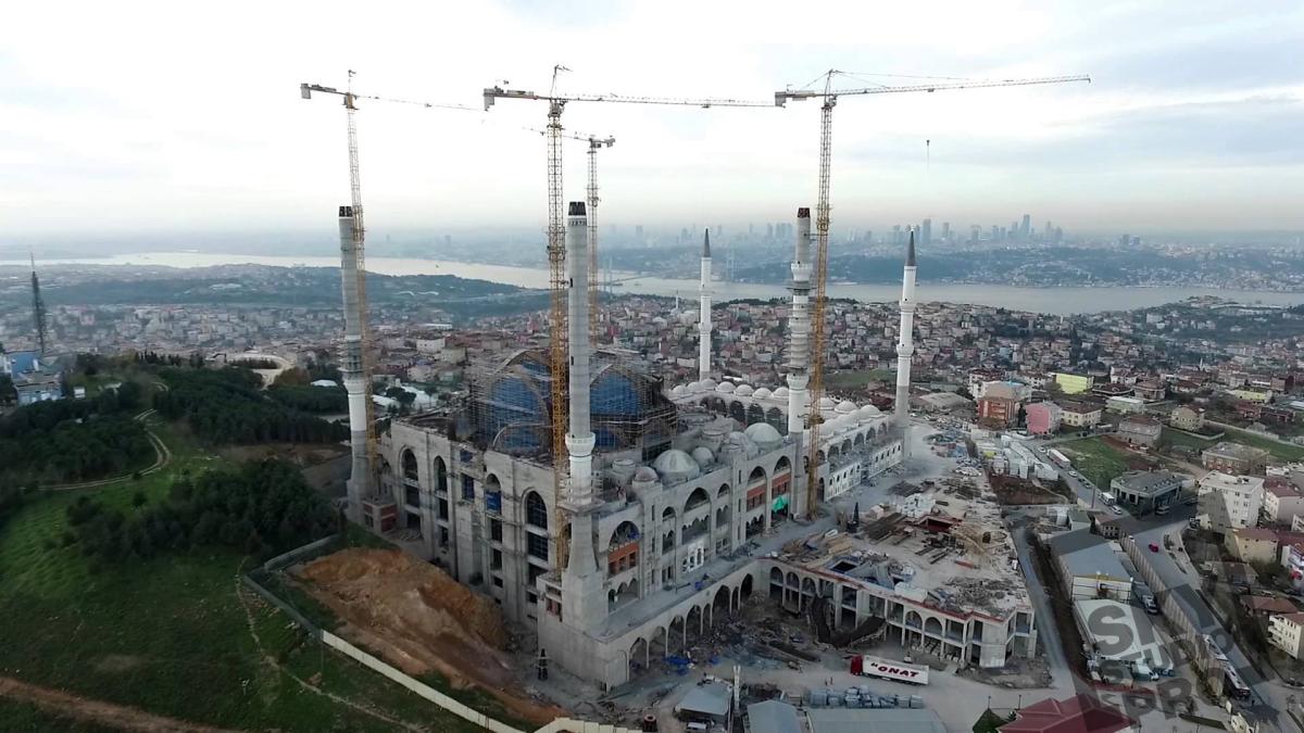 Çamlıca Camii'nin inşasında ileri teknoloji kullanılıyor