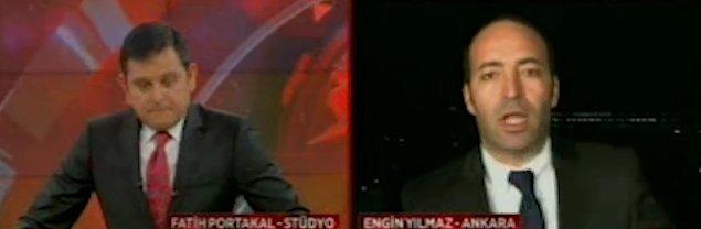 Canlı yayında patlama sesi