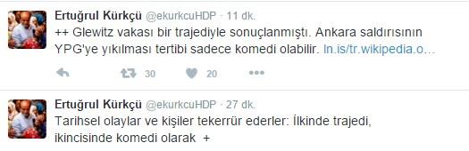 Ertuğrul Kürkçü: Ankara saldırısını YPG yapmadı