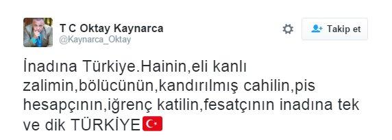 Oktay Kaynarca'dan teröre tepki