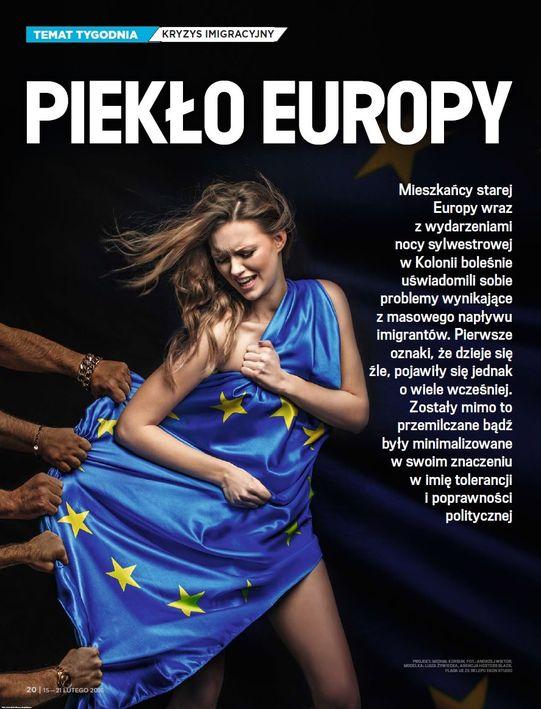 Polonya'da bir dergi Müslümanları tecavüzcü gibi gösterdi