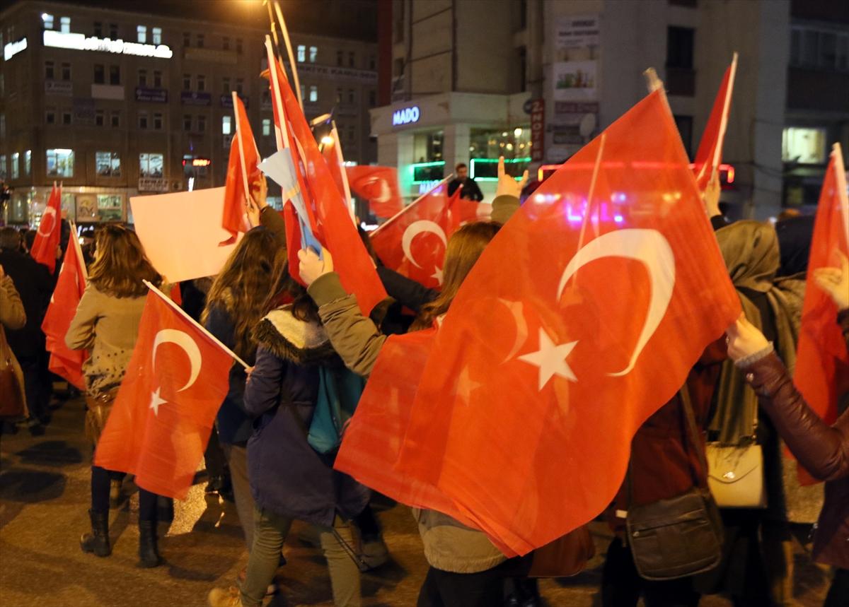 Erzurum'da teröre tepki yürüyüşü
