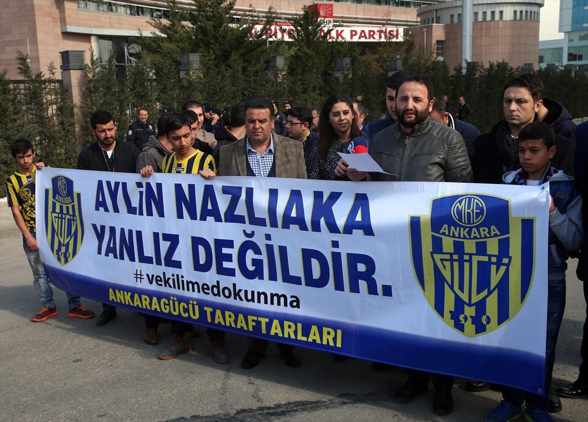 Aylin Nazlıaka'ya Ankaragücü taraftarlarından destek