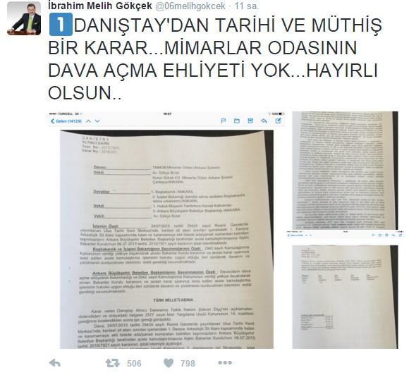 Danıştay’dan Mimarlar Odası’na ret