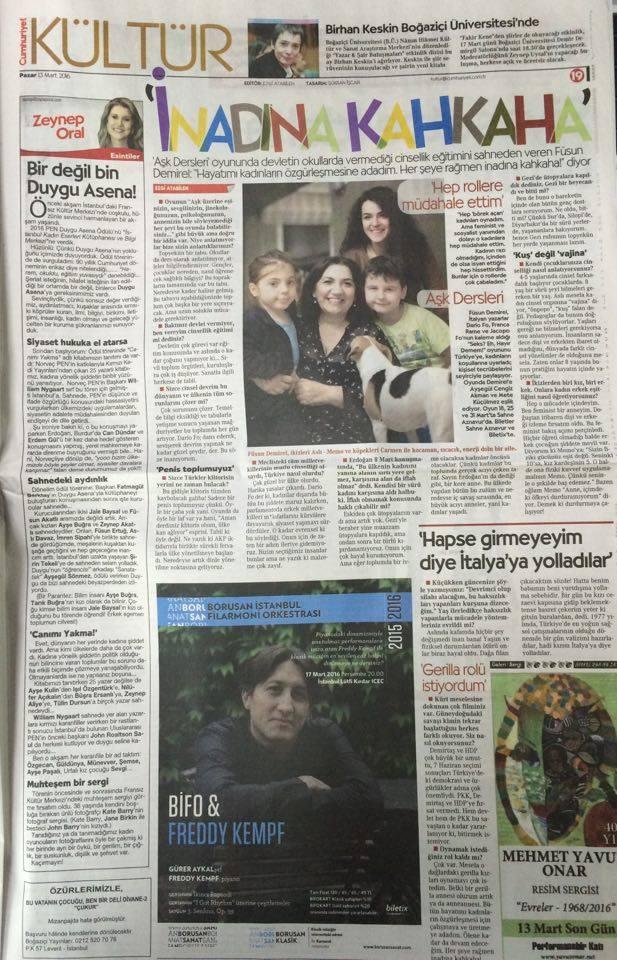 Füsun Demirel: Gerilla annesini oynamak istiyorum