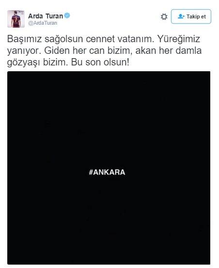 Arda Turan'dan Ankara paylaşımı