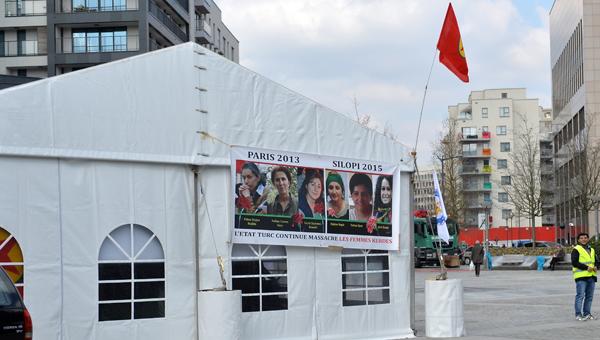 Belçika'daki PKK çadırı boşaltıldı