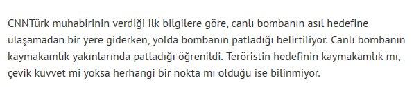Hürriyet'in canlı bomba manşeti: Erken patladı