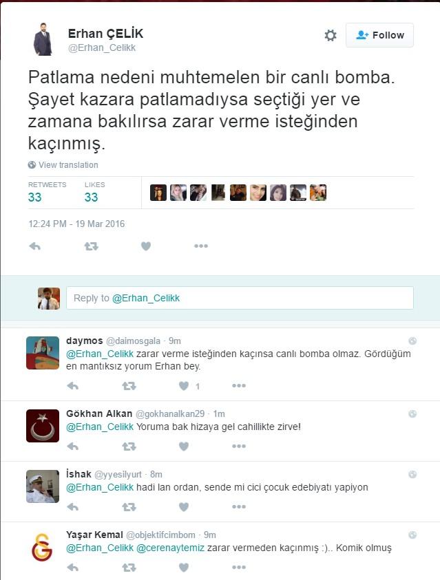 Erhan Çelik'in tweet'i anlaşılamadı