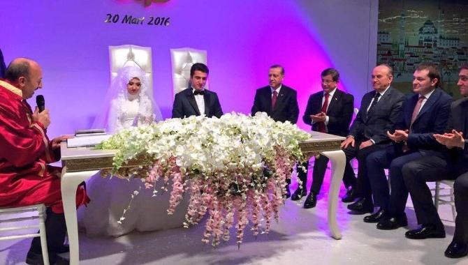 Erdoğan ve Davutoğlu nikah şahidi oldu