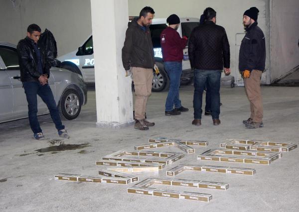 Otoyolda kaçak sigara operasyonu