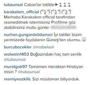 Tuba Ünsal'a takipçilerinden 'haç' tepkisi