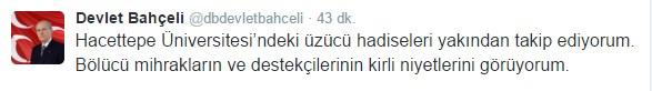 Devlet Bahçeli'den Hacettepe Üniversitesi açıklaması