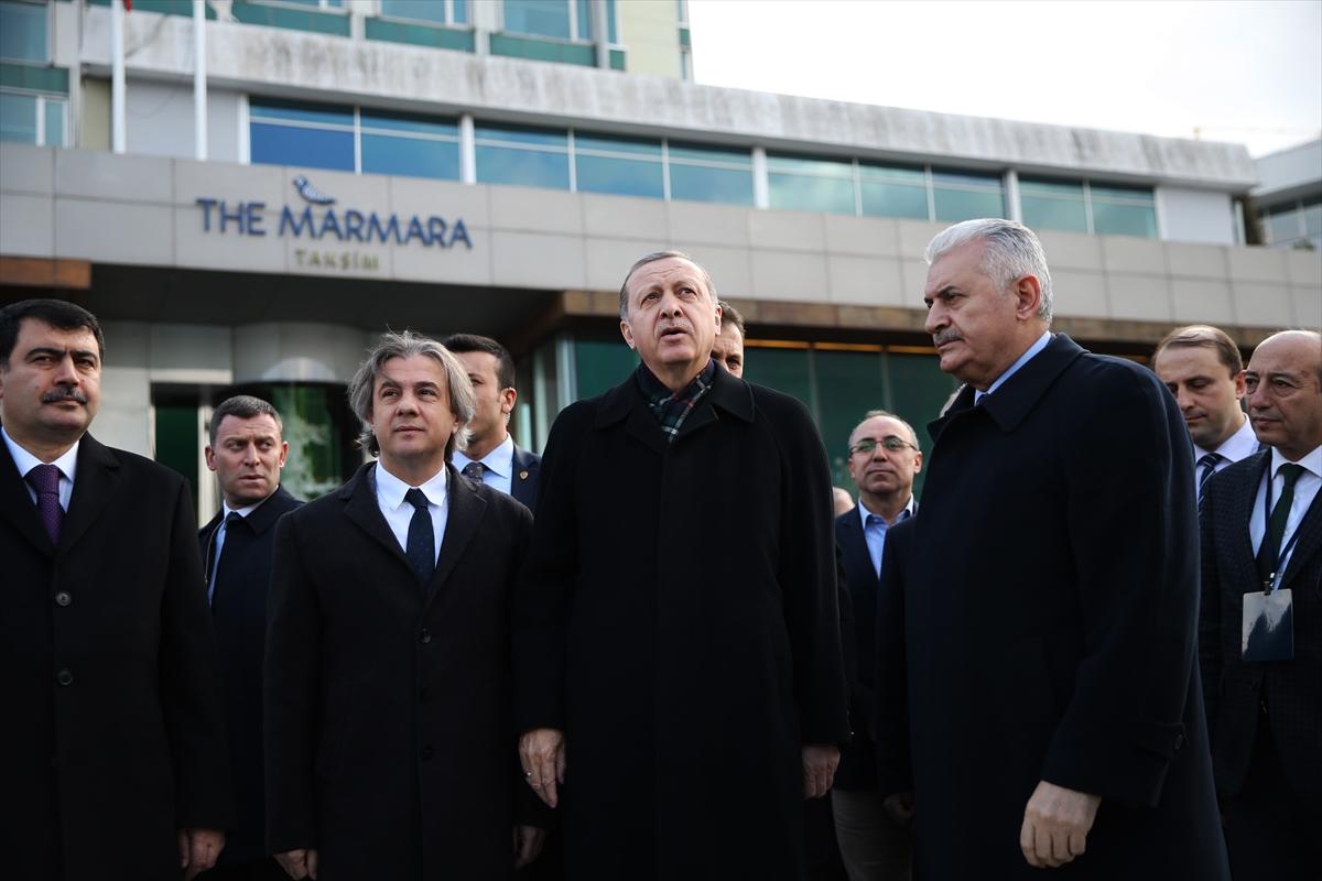 Cumhurbaşkanı Erdoğan Taksim'e gitti