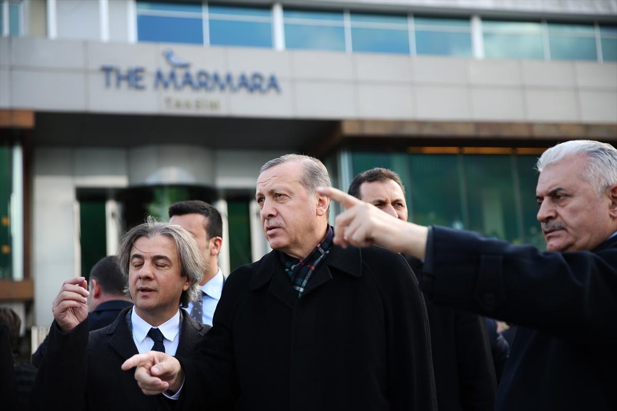 Cumhurbaşkanı Erdoğan Taksim'e gitti