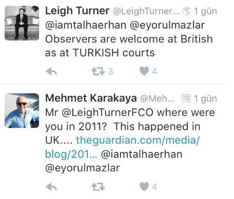 İngiliz konsolosa Türkçe ve İngilizce tepkiler