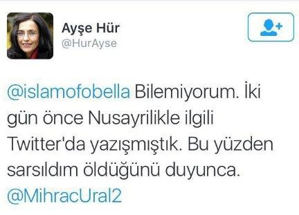Ayşe Hür Suriye'deki katliamcılara ağlıyor