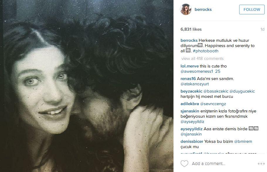 Berrak Tüzünataç'ın aşk pozu