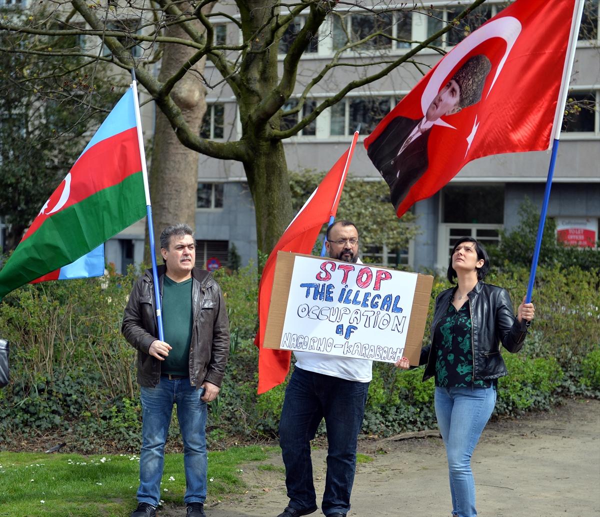 Brüksel'de Ermenistan protestosu