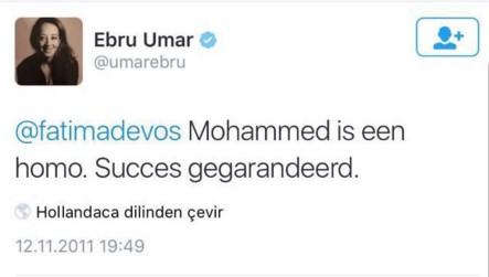 Hollandalı gazeteci Ebru Umar'dan Hz.Muhammed'e hakaret