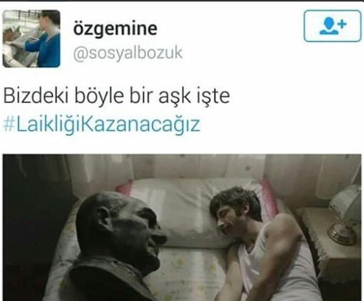 Atatürk'le uyuyan adam paylaşımı