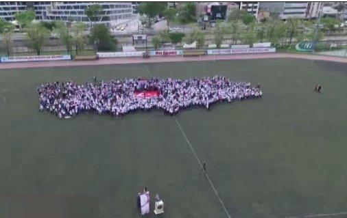 2 bin çocukla dev Türkiye haritası