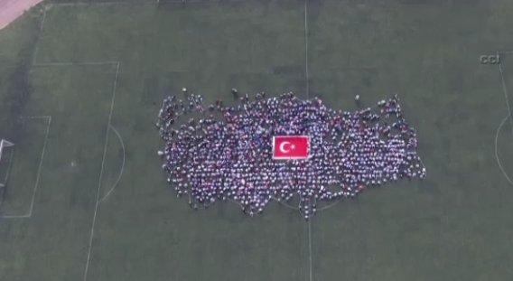 2 bin çocukla dev Türkiye haritası