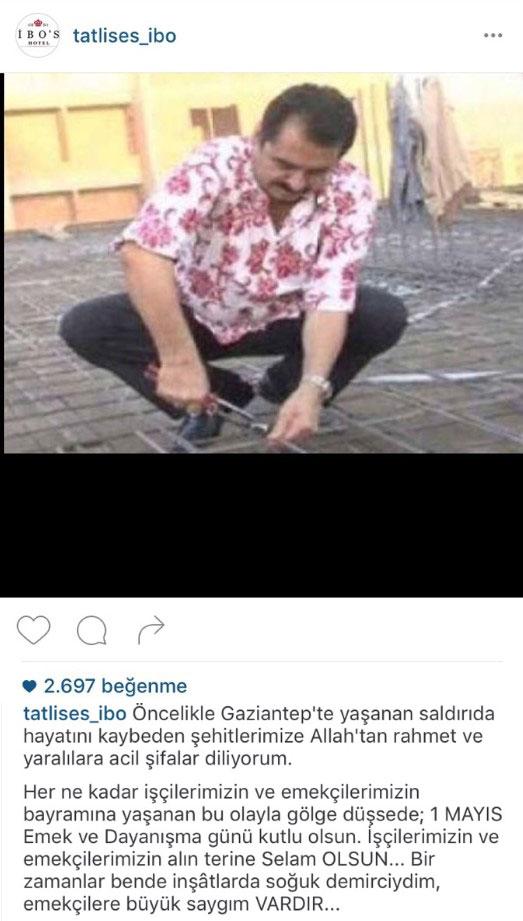 İbrahim Tatlıses'ten 1 Mayıs mesajı