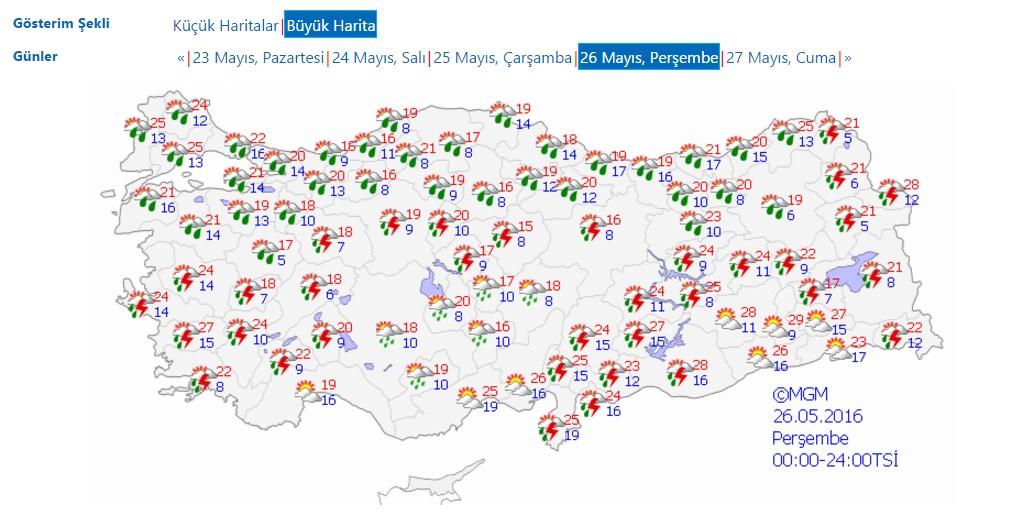Meteoroloji: Cuma gününe kadar yağış var