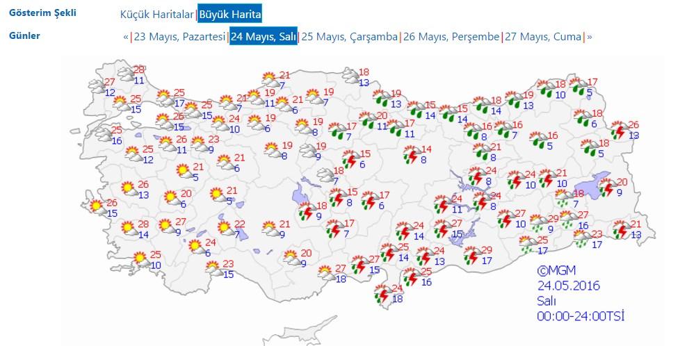 Meteoroloji: Cuma gününe kadar yağış var