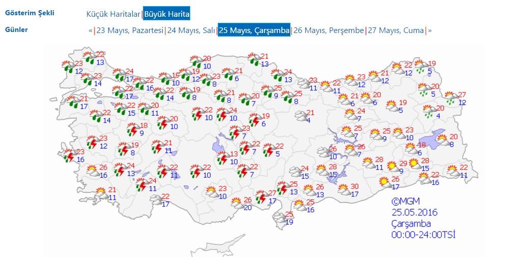 Meteoroloji: Cuma gününe kadar yağış var