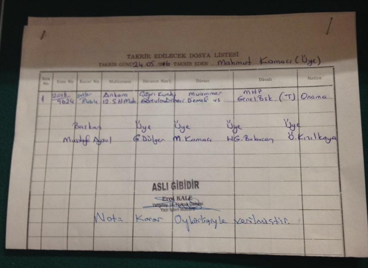 Yargıtay'dan MHP kararı