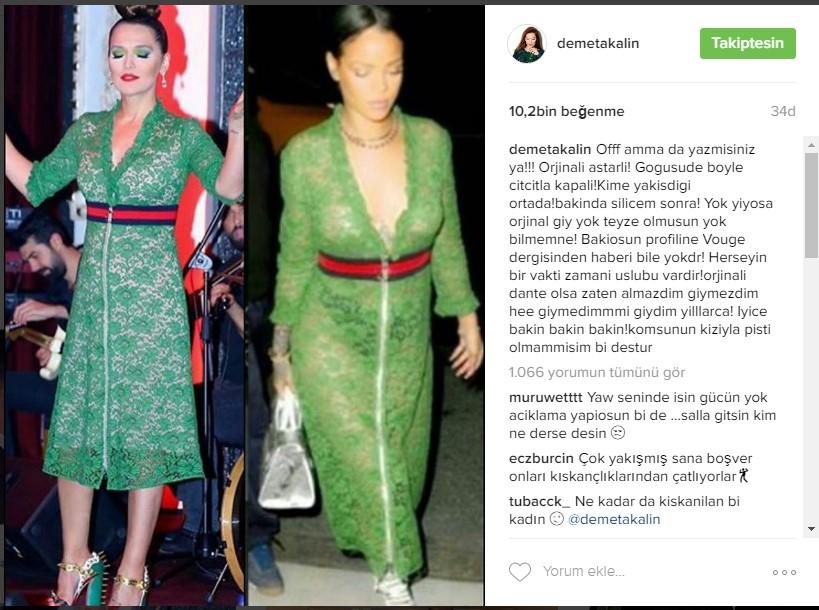 Demet Akalın Rihanna ile pişti oldu