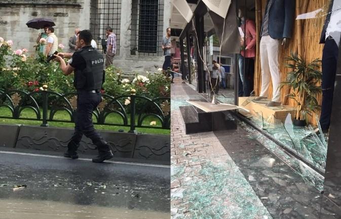 İstanbul Vezneciler'de çevik kuvvet aracına saldırı