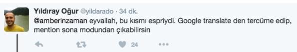 Yıldıray Oğur, Amberin Zaman'la Twitter'da tartıştı